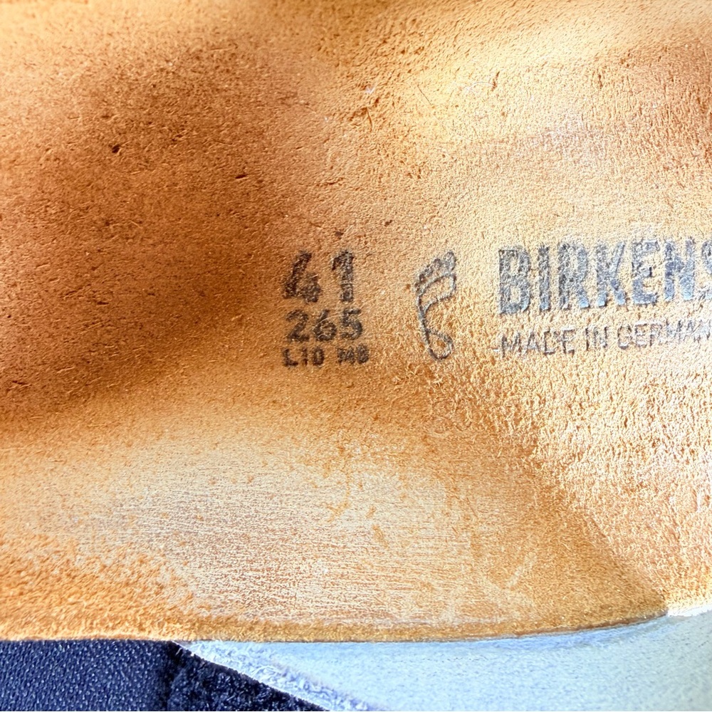 Birkenstock Gizeh Tan and Blue Footbed - Picture 3 of 5